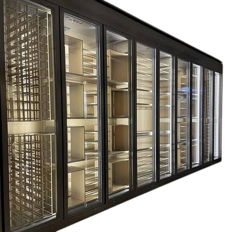 JVmoebel Weinschrank Weinkühlschrank Schwarz Edelstahl - Design-Weinschrank & Weinhalter (1-St) Made in Europe von JVmoebel