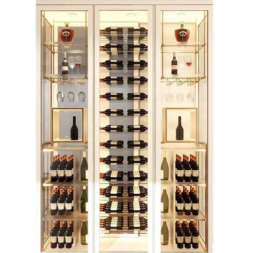 JVmoebel Weinschrank Weißer Weinschrank aus Edelstahl – Weinkühlschrank & Weinmöbel (1-St) Made in Europe von JVmoebel