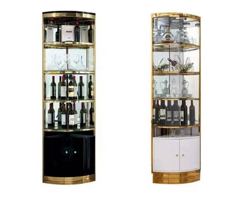 JVmoebel Weinschrank Weißer Weinschrank aus Edelstahl und Holz - Weinvitrine & Regal Made in Europe JVmoebel Weinschrank Weißer Weinschrank aus Edelstahl und Holz - Weinvitrine & Regal Made in Europe von JVmoebel