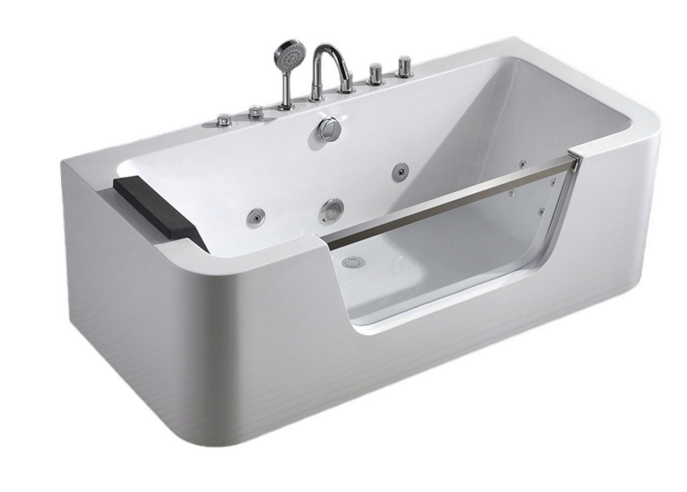 JVmoebel Whirlpool-Badewanne Badewanne Luxus Relax Wannen Komplett 170x80cm Badewannen Bad Wanne, (1-tlg), Made in Europa von JVmoebel