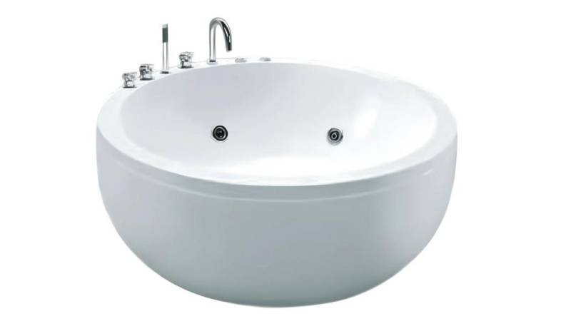 JVmoebel Whirlpool-Badewanne Design Whirlpool Raumsparwanne 155x155 cm Weiß Acrylkomfort, Made in Europe von JVmoebel