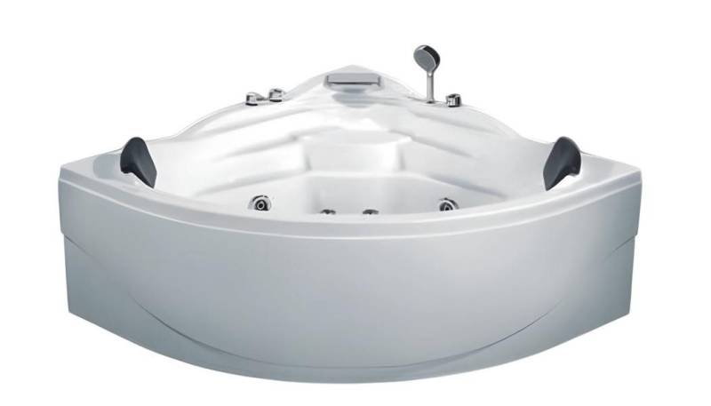 JVmoebel Whirlpool-Badewanne Hydromassagewanne 140x140 cm Weiß Acryl Whirlpool Sprudelbad, Made in Europe von JVmoebel