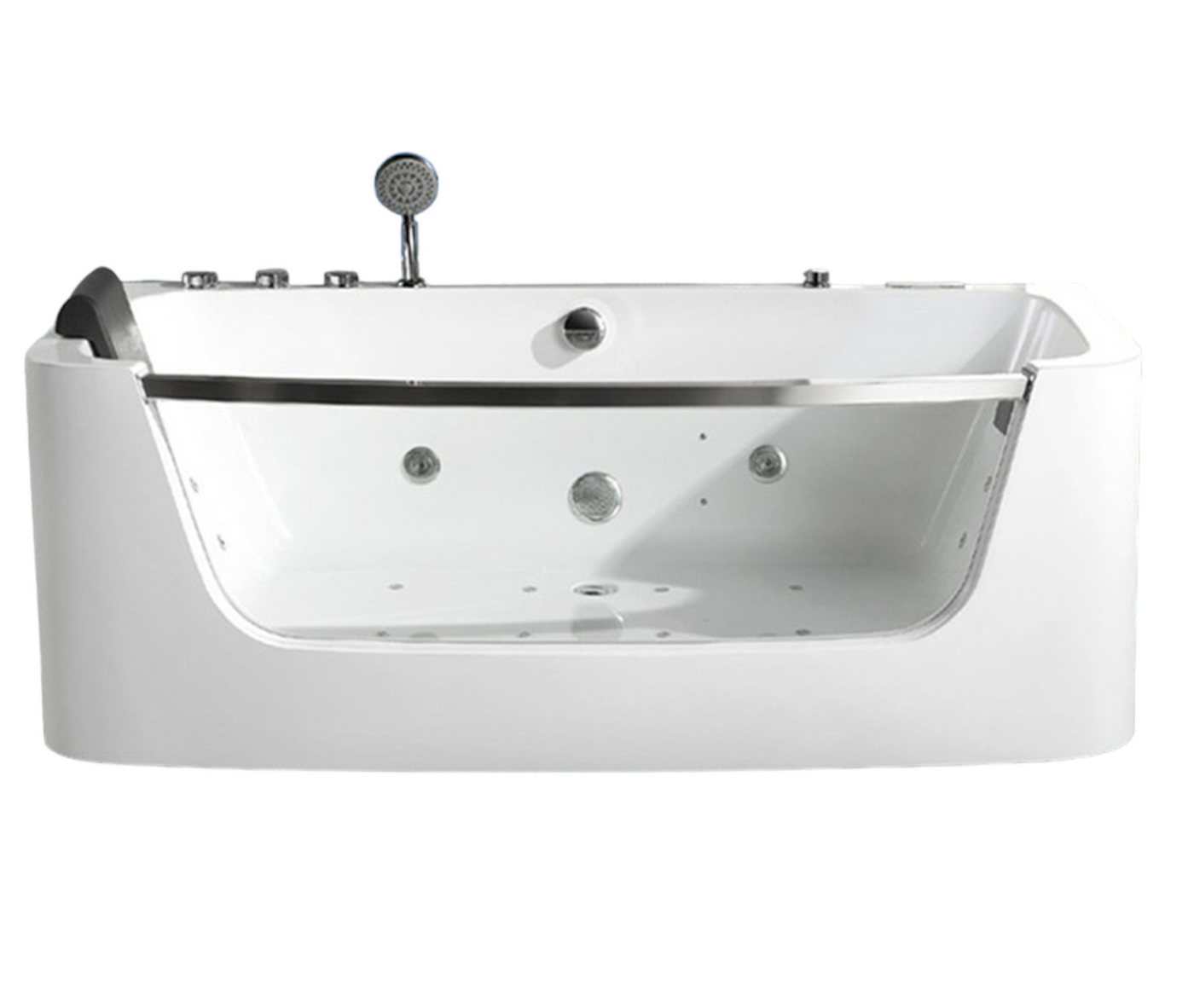 JVmoebel Whirlpool-Badewanne Luxus Whirlpool Badewanne 150x80cm Glasfront Wanne Badewannen, (1-tlg), Made in Europa von JVmoebel