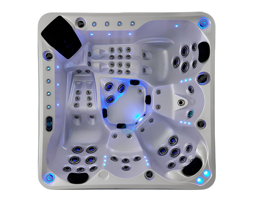 JVmoebel Whirlpool-Badewanne Massagebad Outdoor-Spa Hydromassagewanne Whirlpool Spa-Bad 200x200 cm, Made in Europe von JVmoebel