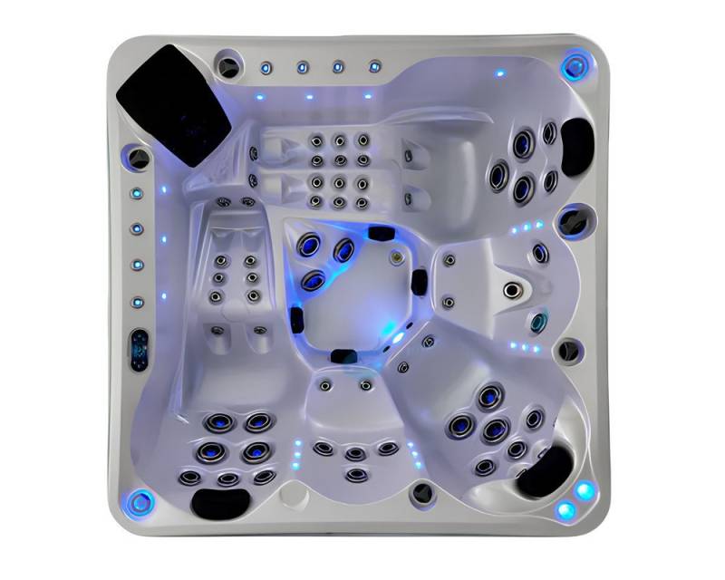 JVmoebel Whirlpool-Badewanne Massagebad Outdoor-Spa Hydromassagewanne Whirlpool Spa-Bad 200x200 cm, Made in Europe von JVmoebel