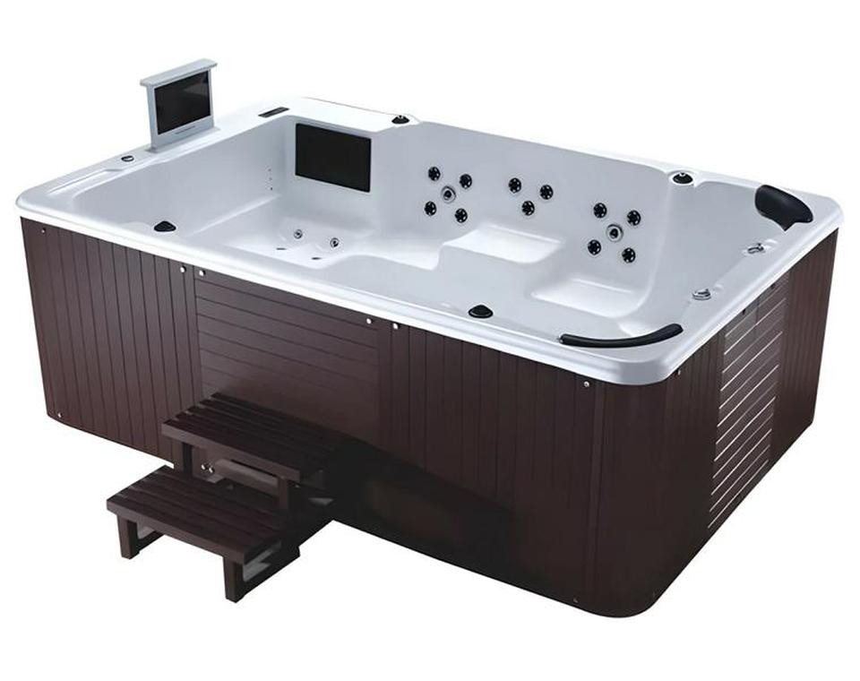 JVmoebel Whirlpool-Badewanne Massagebecken Außenwhirlpool 308x208 cm Braun Acryl Outdoor-Spa, Made in Europe von JVmoebel