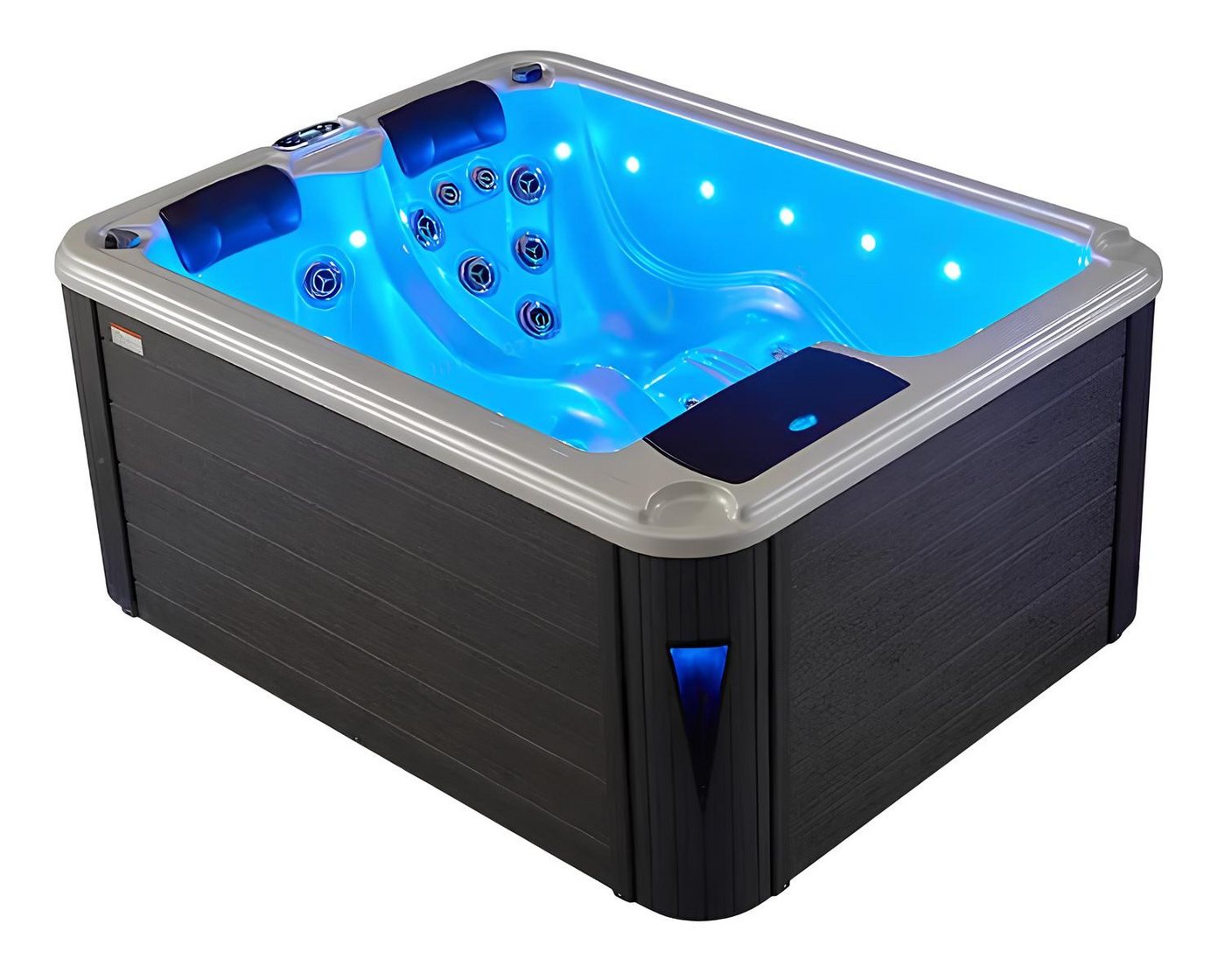 JVmoebel Whirlpool-Badewanne Outdoor Acryl Spa Whirlpool 190x150 cm in Grau - Hydromassage, Made in Europe von JVmoebel