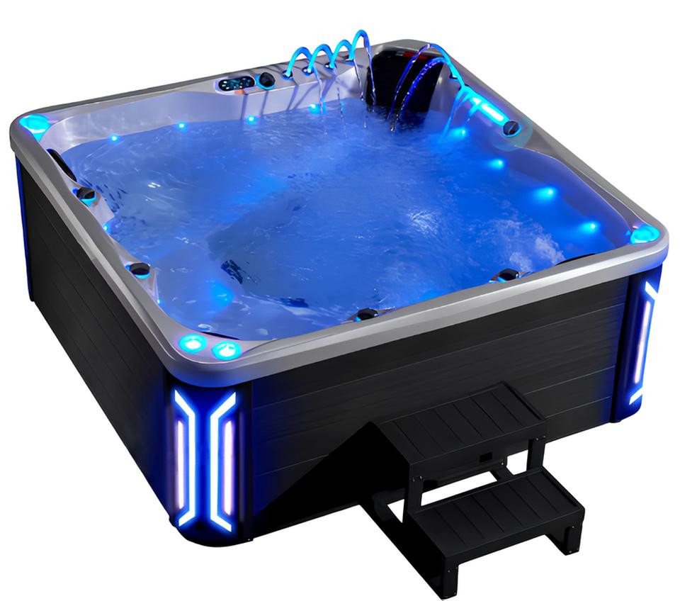 JVmoebel Whirlpool-Badewanne Outdoor-Spa Hot Tub 200x200 cm Weiß Acryl Whirlpool Relaxpool, Made in Europe von JVmoebel