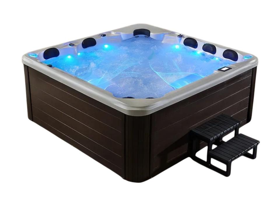 JVmoebel Whirlpool-Badewanne Outdoor Spa Whirlpool 220x220 cm Weiß Acryl Heißwasserbecken, Made in Europe von JVmoebel