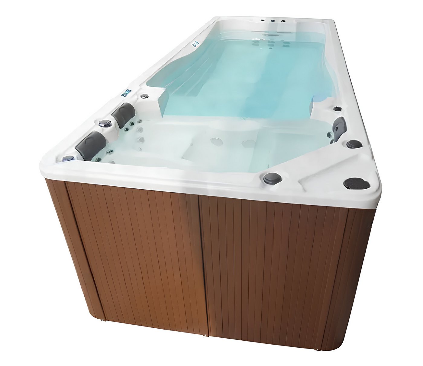 JVmoebel Whirlpool-Badewanne Outdoor Spa Whirlpool 580x225cm Weiß Acryl Heißwasserbecken, Made in Europe von JVmoebel