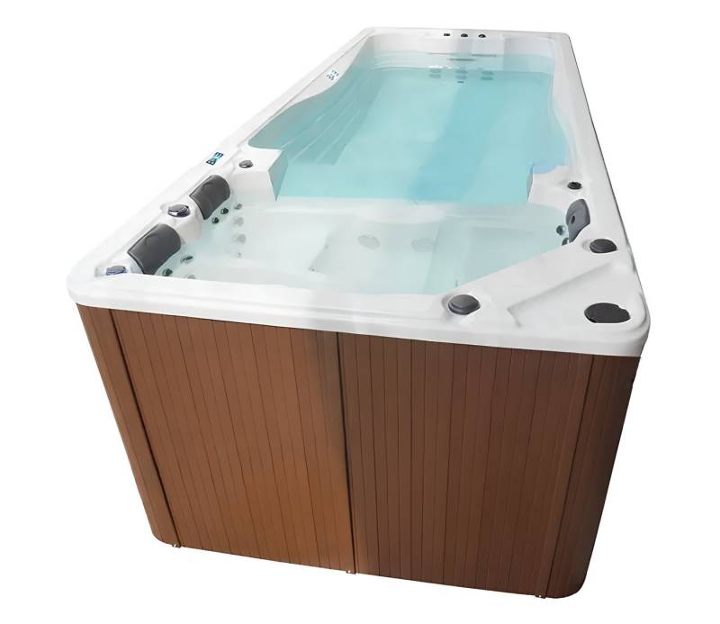 JVmoebel Whirlpool-Badewanne Outdoor Spa Whirlpool 580x225cm Weiß Acryl Heißwasserbecken, Made in Europe von JVmoebel