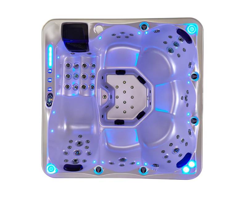 JVmoebel Whirlpool-Badewanne Outdoor-Spa Whirlpool Massagebad Hot Tub Hydromassagewanne 190x190 cm, Made in Europe von JVmoebel