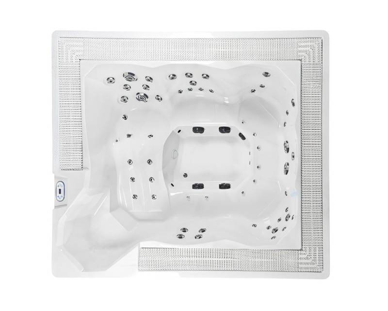 JVmoebel Whirlpool-Badewanne Outdoor Whirlpool Hydromassagewanne 257x219cm Weiß Acryl Hot Tub, Made in Europe JVmoebel Whirlpool-Badewanne Outdoor Whirlpool Hydromassagewanne 257x219cm Weiß Acryl Hot Tub, Made in Europe von JVmoebel