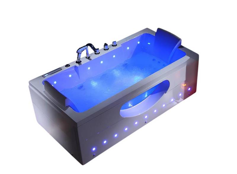 JVmoebel Whirlpool-Badewanne Relaxpool Sprudelbad Spa Whirlpool 150x84 cm Weiß Acryl Hydromassage, Made in Europe von JVmoebel