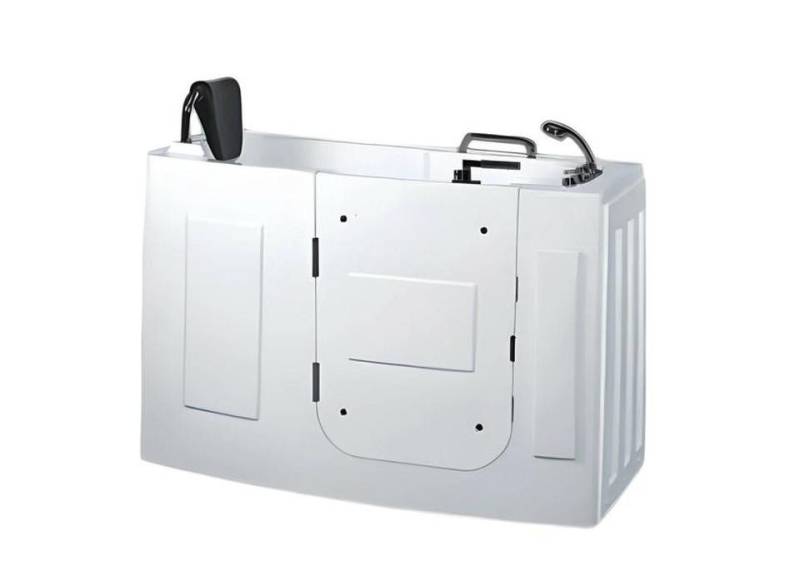 JVmoebel Whirlpool-Badewanne Sitzbadewanne Badewanne mit Whirlpool-Funktion mit Tür Bad 140x76 cm, Made in Europe von JVmoebel