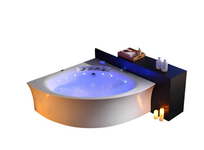 JVmoebel Whirlpool-Badewanne Whirlpool Badewanne 155x155 cm Acryl Spa-Hydromassage Weiß, Made in Europe JVmoebel Whirlpool-Badewanne Whirlpool Badewanne 155x155 cm Acryl Spa-Hydromassage Weiß, Made in Europe von JVmoebel