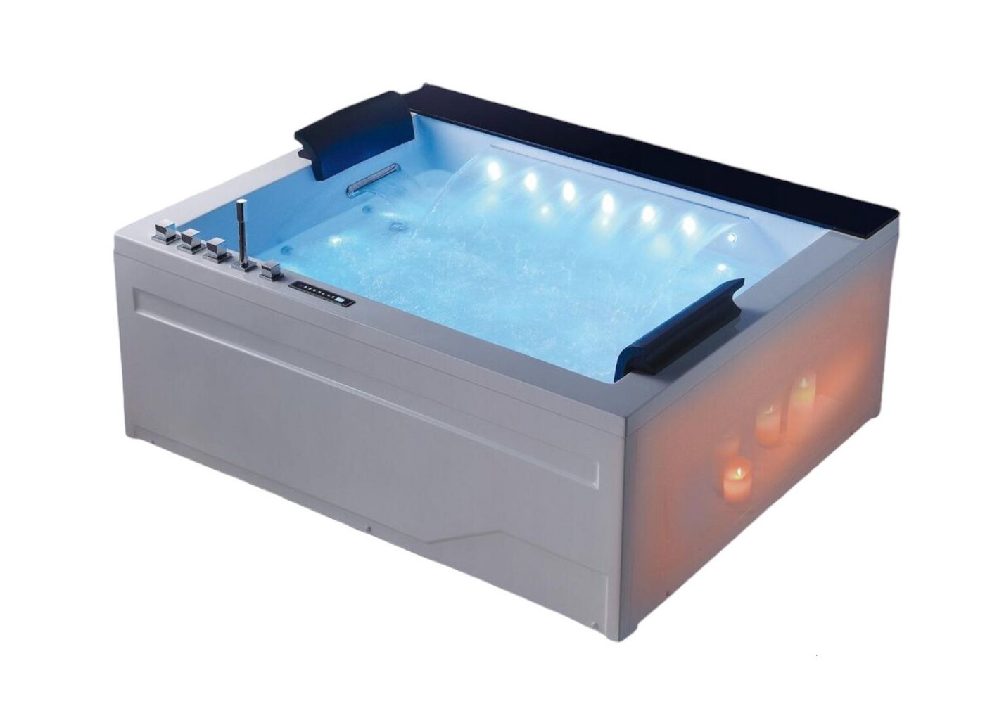 JVmoebel Whirlpool-Badewanne Whirlpool Badewanne 2 Personen Wanne Led Beleuchtung Hydrotherapie, (1-tlg), Made in Europa von JVmoebel