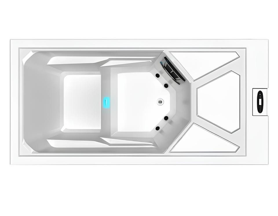 JVmoebel Whirlpool-Badewanne Whirlpool Erkältungsbad 215x105 cm Weiß - Outdoor Massagepool, Made in Europe von JVmoebel