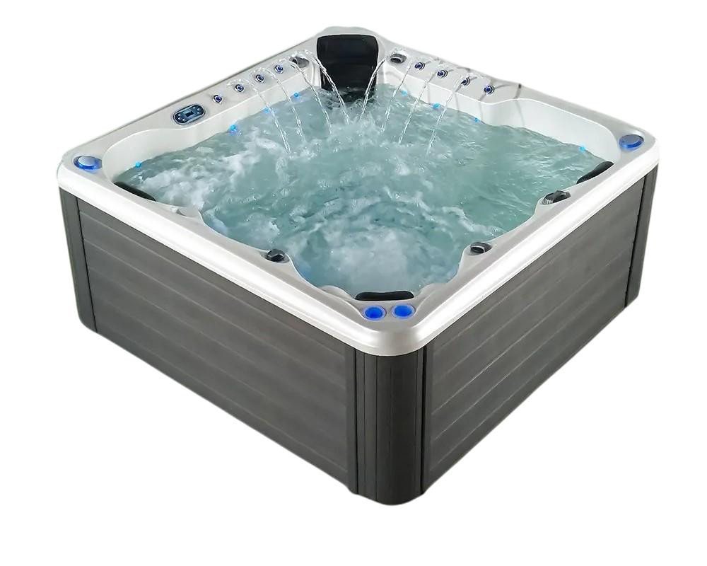 JVmoebel Whirlpool-Badewanne Whirlpool Massagebad Outdoor-Spa 200x200 cm Weiß Acryl Whirlwanne, Made in Europe von JVmoebel