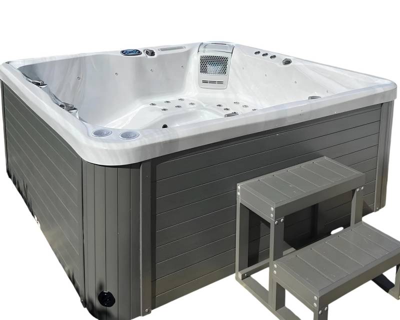 JVmoebel Whirlpool-Badewanne Whirlpool Outdoor Spa 200x200 cm Weiß Acryl - Hot Tub für Garten, Made in Europe von JVmoebel