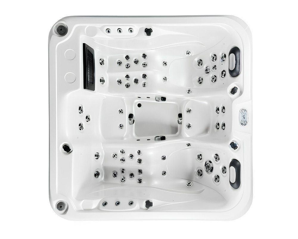 JVmoebel Whirlpool-Badewanne Whirlpool Relaxpool 200x200 cm Weiß - Acryl Outdoor-Spa Massagebad, Made in Europe von JVmoebel