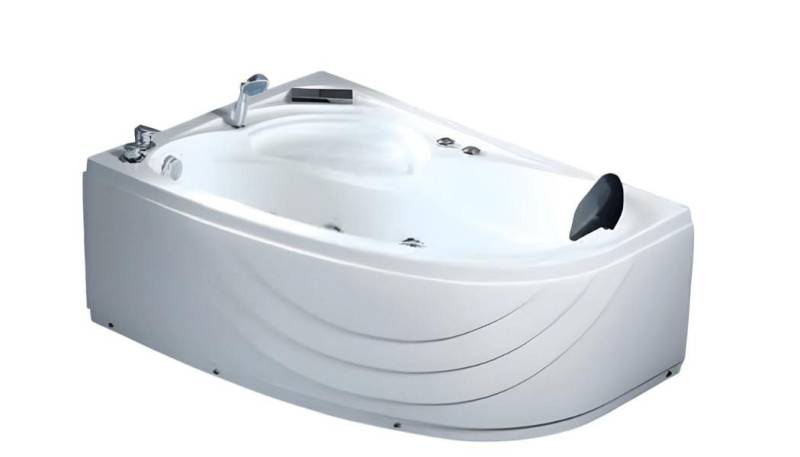 JVmoebel Whirlpool-Badewanne Whirlpool Sprudelbad 150x100 cm Weiß Acryl Hydromassagewanne, Made in Europe von JVmoebel