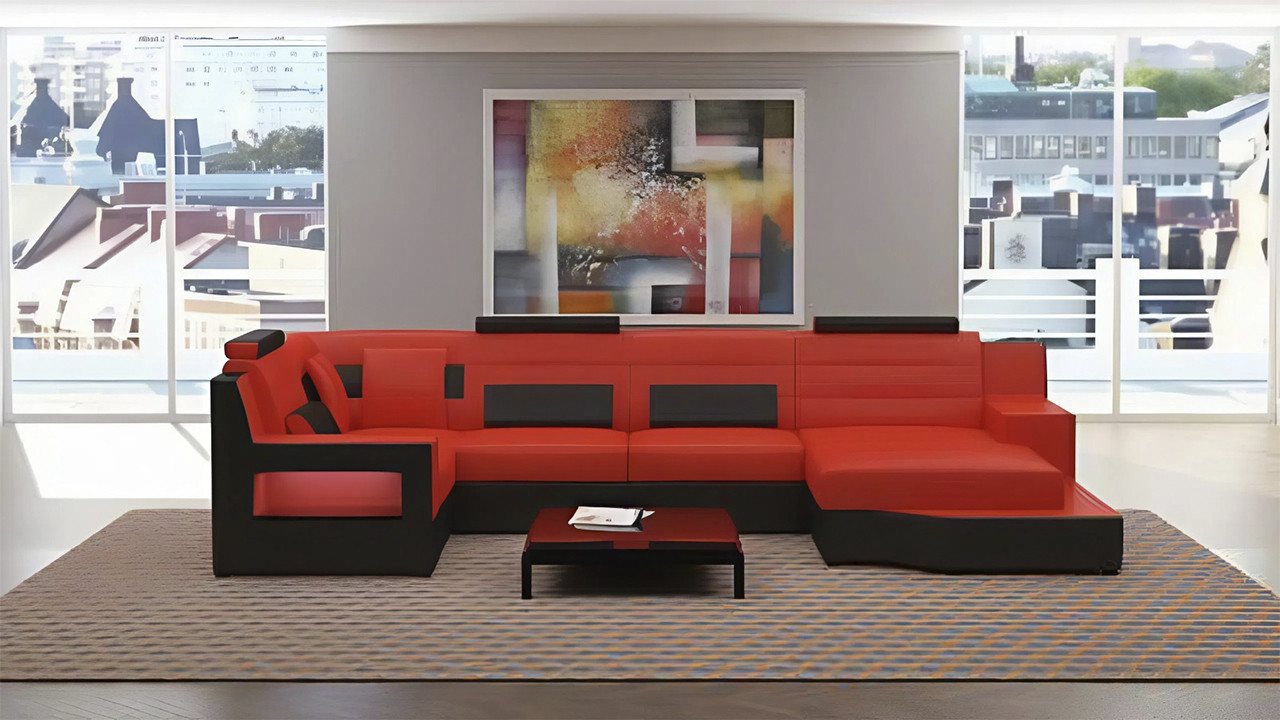 JVmoebel Wohnlandschaft Designer Couch Sofa Polster Eckcouch Garnitur Ledersofa Couchen, Made in Europa JVmoebel Wohnlandschaft Designer Couch Sofa Polster Eckcouch Garnitur Ledersofa Couchen, Made in Europa von JVmoebel