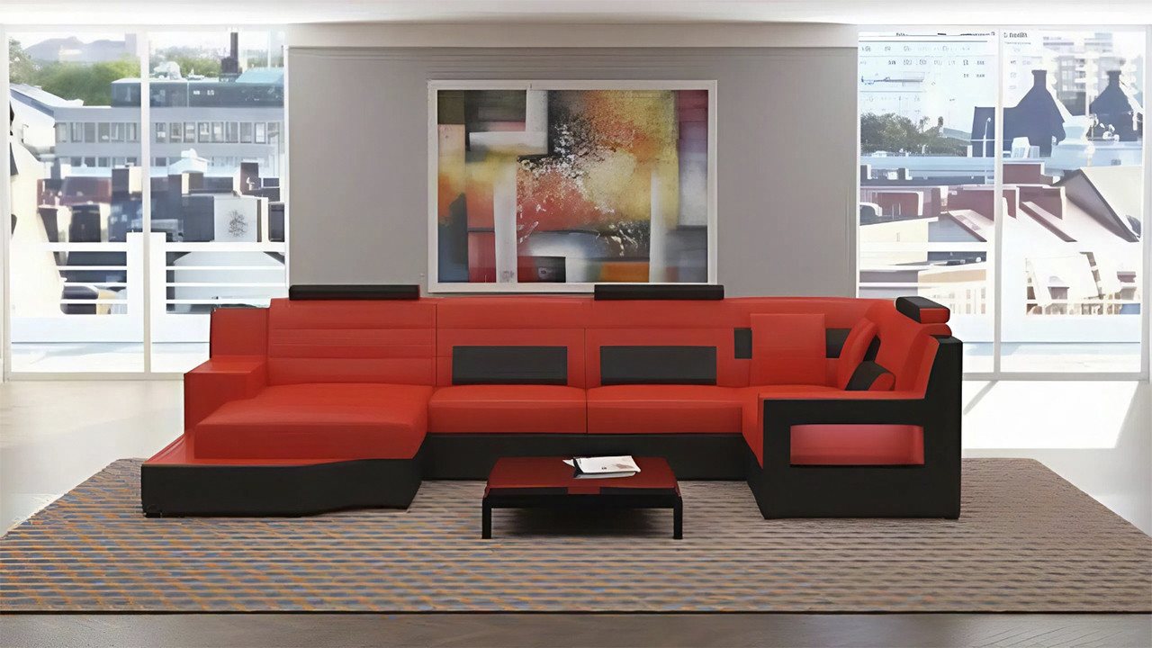 JVmoebel Wohnlandschaft Designer Couch Sofa Polster Eckcouch Garnitur Ledersofa Couchen, Made in Europa JVmoebel Wohnlandschaft Designer Couch Sofa Polster Eckcouch Garnitur Ledersofa Couchen, Made in Europa von JVmoebel