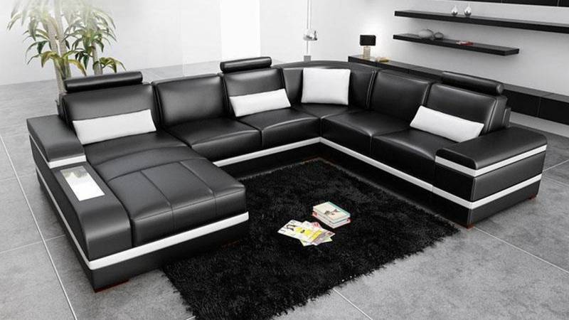 JVmoebel Wohnlandschaft Ecksofa Ledersofa mit USB Big XXL U Form Wohnlandschaft Sofa Couch, Made in Europa von JVmoebel