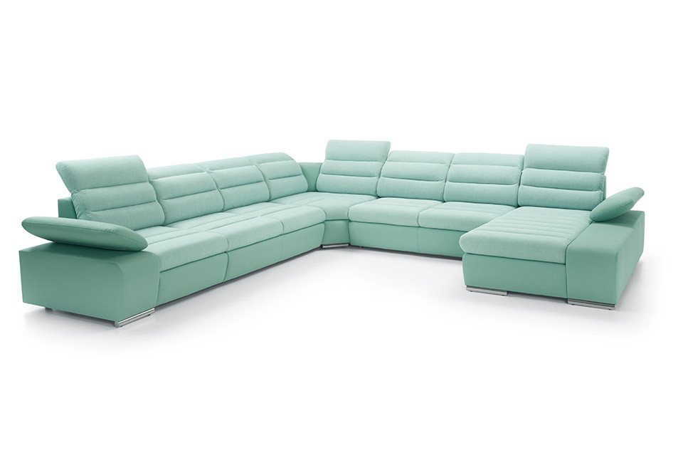 JVmoebel Wohnlandschaft Ecksofa U-form Eckcouch Schlaffunktion Wohnlandschaft Sofa, Made in Europa von JVmoebel