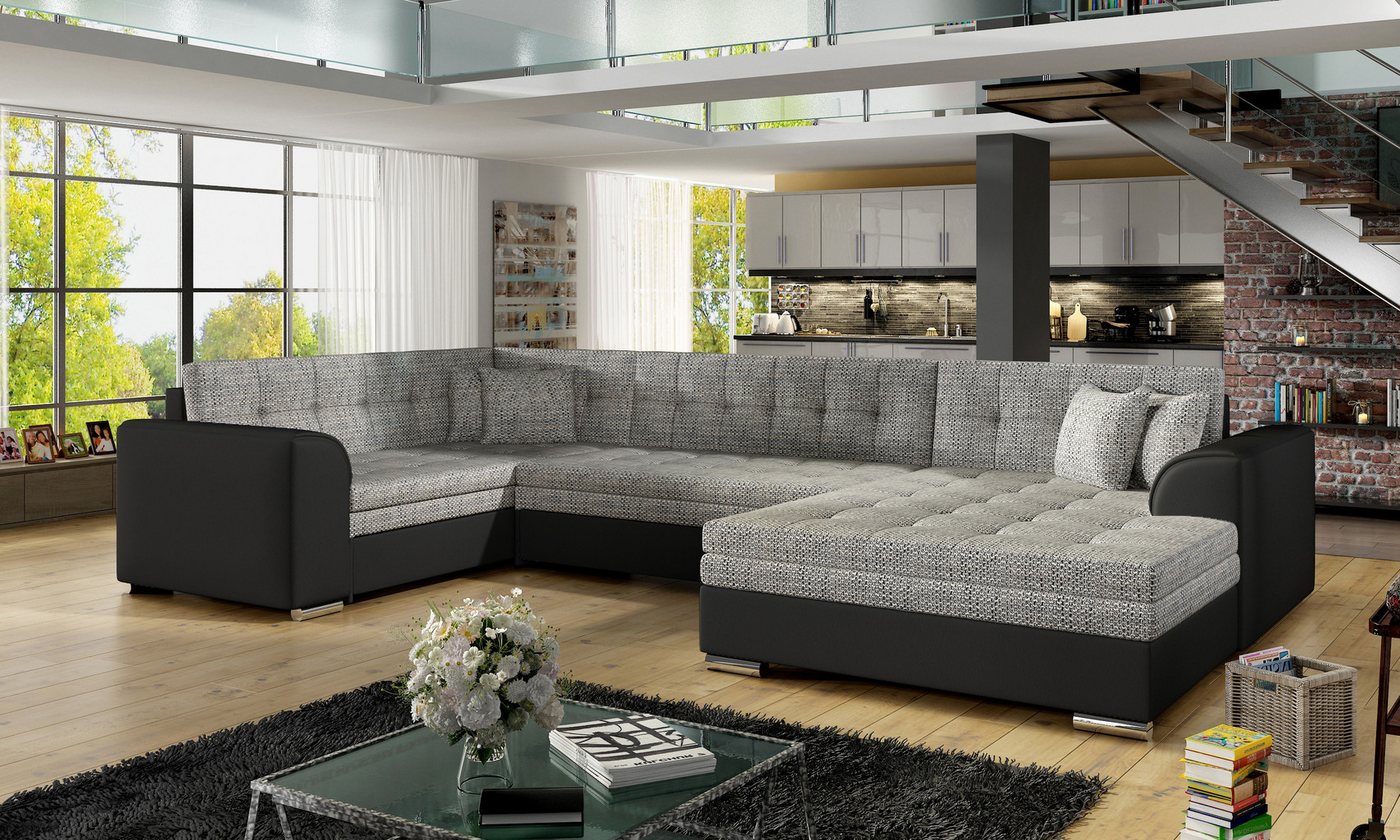 JVmoebel Wohnlandschaft Elegantes Sofa mit Schlaffunktion – Leder- oder Textilbezug, Made in Europa JVmoebel Wohnlandschaft Elegantes Sofa mit Schlaffunktion – Leder- oder Textilbezug, Made in Europa von JVmoebel