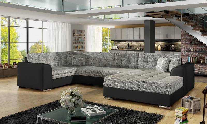 JVmoebel Wohnlandschaft Elegantes Sofa mit Schlaffunktion – Leder- oder Textilbezug, Made in Europa JVmoebel Wohnlandschaft Elegantes Sofa mit Schlaffunktion – Leder- oder Textilbezug, Made in Europa von JVmoebel