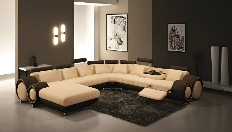 JVmoebel Wohnlandschaft Leder Sofa Mit USB Couch XXL Wohnlandschaft Ledercouch Big Sofas, Made in Europa von JVmoebel