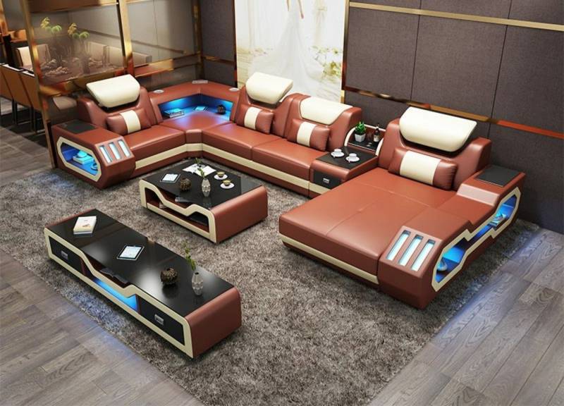 JVmoebel Wohnlandschaft Mega große Wohnlandschaft - Beleuchtung System Sofa Neu Couch, Made in Europa JVmoebel Wohnlandschaft Mega große Wohnlandschaft - Beleuchtung System Sofa Neu Couch, Made in Europa von JVmoebel