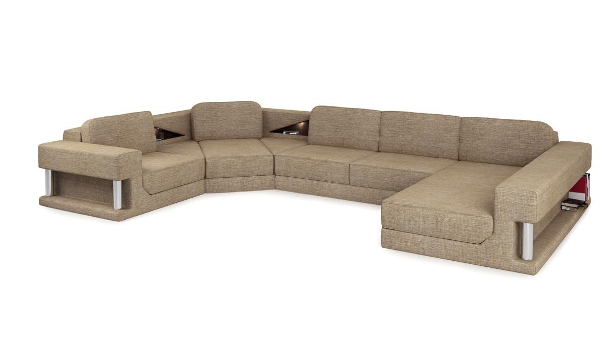 JVmoebel Wohnlandschaft Modern Ecksofa Couch Polster Leder Design Sofa Garnitur Wohnlandschaft, Made in Europa von JVmoebel
