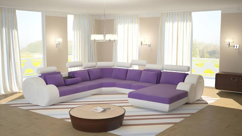 JVmoebel Wohnlandschaft Sofa Wohnlandschaft U-Form mit USB Ecksofa Polster Garnitur, Made in Europa von JVmoebel
