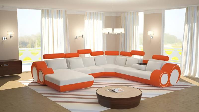 JVmoebel Wohnlandschaft Sofa Wohnlandschaft U-Form mit USB Ecksofa Polster Garnitur, Made in Europa von JVmoebel