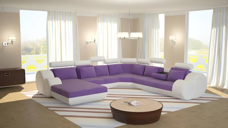 JVmoebel Wohnlandschaft Sofa Wohnlandschaft U-Form mit USB Ecksofa Polster Garnitur, Made in Europa von JVmoebel