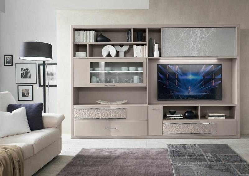 JVmoebel Wohnwand Beiger TV-Wandschrank aus Holz - Sideboard für Wohnzimmer, Made in Europa JVmoebel Wohnwand Beiger TV-Wandschrank aus Holz - Sideboard für Wohnzimmer, Made in Europa von JVmoebel