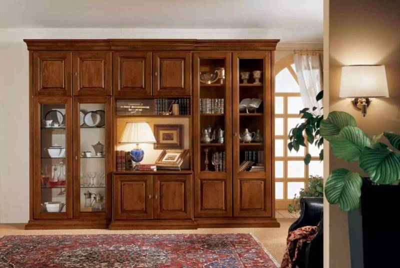 JVmoebel Wohnwand Holz Wohnwand Italienische Möbel Designer Wandschränke Neu, (1-St., Wohnwand), Made in Europa von JVmoebel