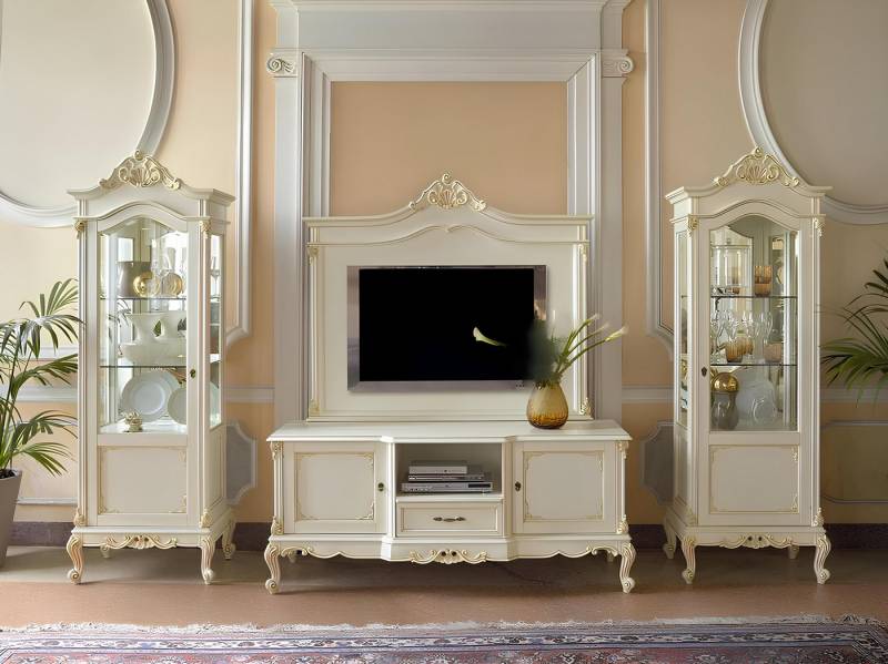 JVmoebel Wohnwand Klassische Wohnzimmerkombination mit Vitrine, Sideboard und Regal, Made in Europa JVmoebel Wohnwand Klassische Wohnzimmerkombination mit Vitrine, Sideboard und Regal, Made in Europa von JVmoebel
