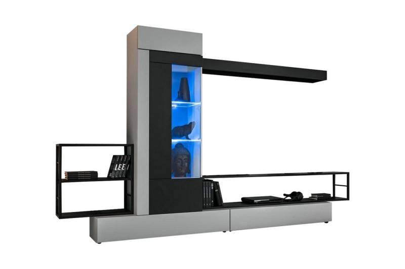 JVmoebel Wohnwand Moderne Design Wohnwand TV-Ständer Holz Wand Regale Luxus, Made in Europa von JVmoebel