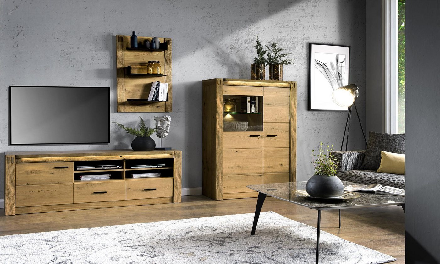 JVmoebel Wohnwand Modulares Wohnzimmerregal aus Holz - 3-teiliges Sideboard, Made in Europa JVmoebel Wohnwand Modulares Wohnzimmerregal aus Holz - 3-teiliges Sideboard, Made in Europa von JVmoebel