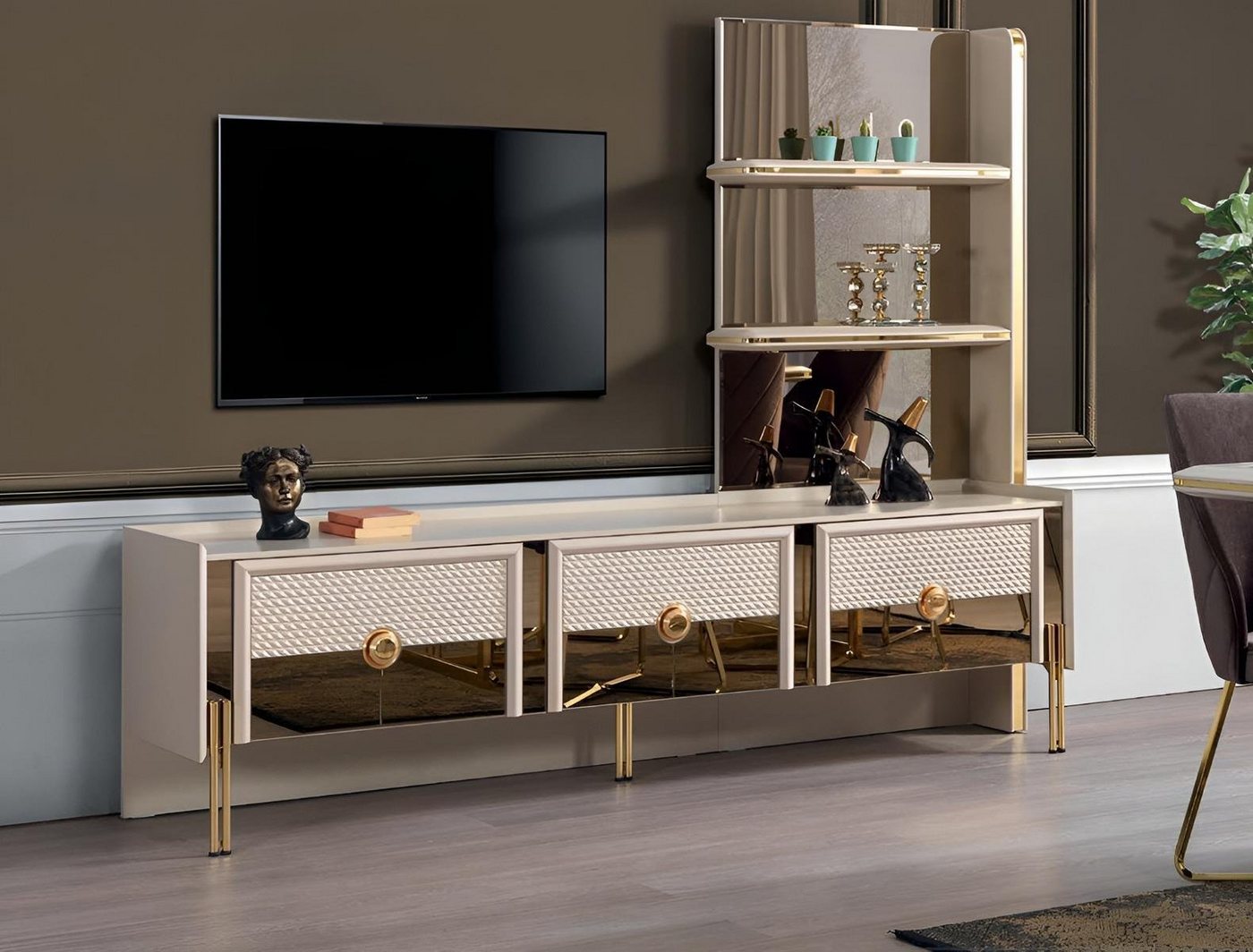 JVmoebel Wohnwand Wohnwand TV-Ständer Sideboard Designer Möbel Moderne Wohnzimmer, (Wohnwand), Made In Europe von JVmoebel