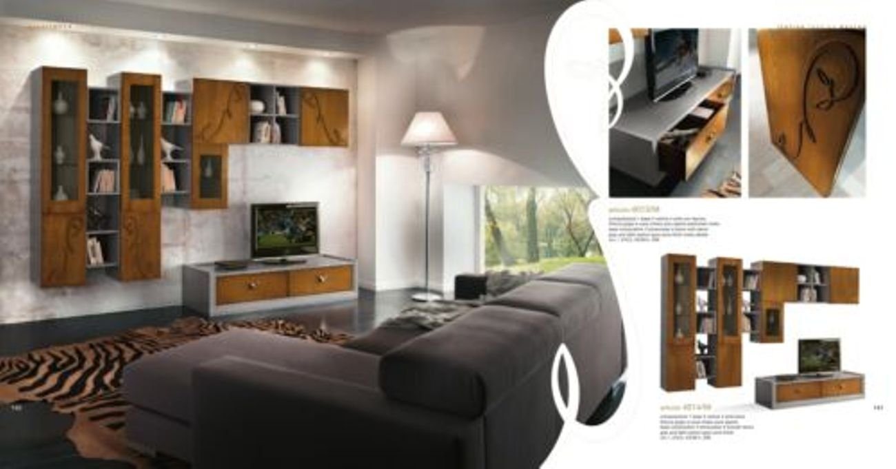 JVmoebel Wohnwand Wohnwand rtv Wandschrank Regal Wohnzimmer tv Holz Schränke Vitrinen, Made in Europa JVmoebel Wohnwand Wohnwand rtv Wandschrank Regal Wohnzimmer tv Holz Schränke Vitrinen, Made in Europa von JVmoebel