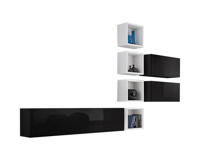 JVmoebel Wohnwand Wohnzimmermöbel Set Designer Wohnwand Wandregal modernes Design, Made in Europa von JVmoebel