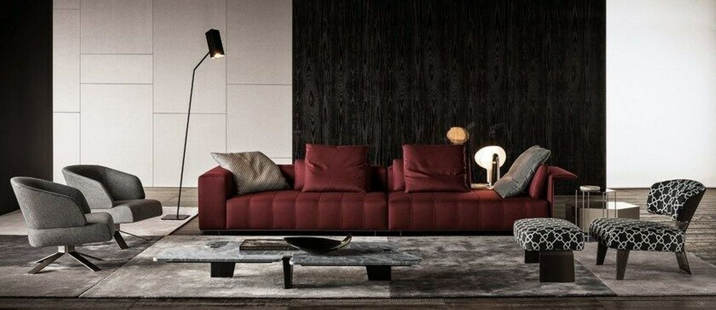 JVmoebel Wohnzimmer-Set, Big Sofa 2 Sitzer + Chaiselounge Luxus Leder Eckcouchen Eck Polster von JVmoebel