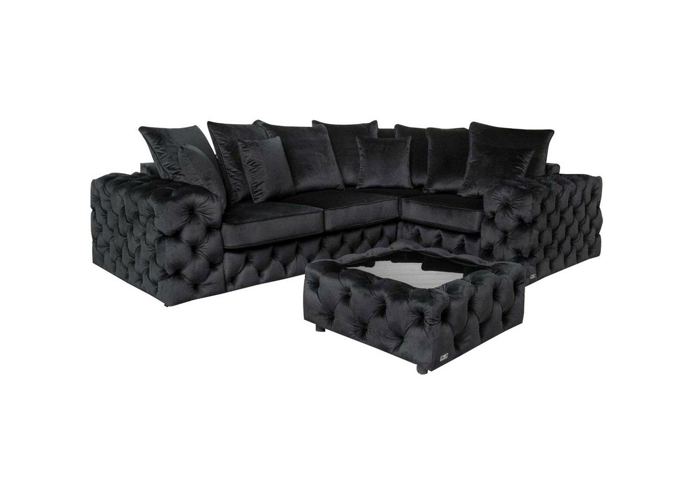 JVmoebel Wohnzimmer-Set, Ecksofa Sofa Couch Polster Eckgarnitur L Form Couchtisch Textil Wohnlandschaft von JVmoebel