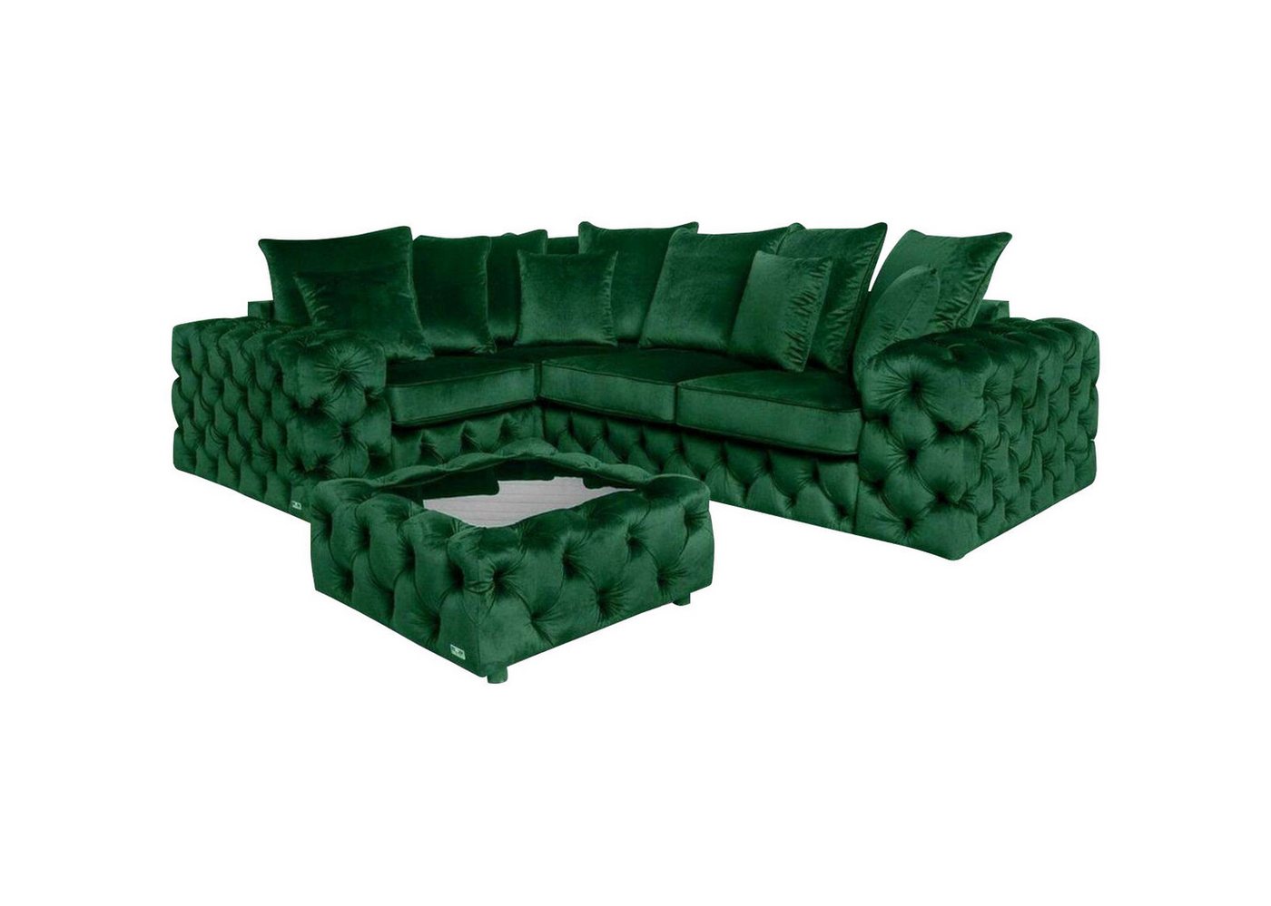 JVmoebel Wohnzimmer-Set, Ecksofa Sofa Couch Polster Eckgarnitur L Form Couchtisch Textil Wohnlandschaft von JVmoebel