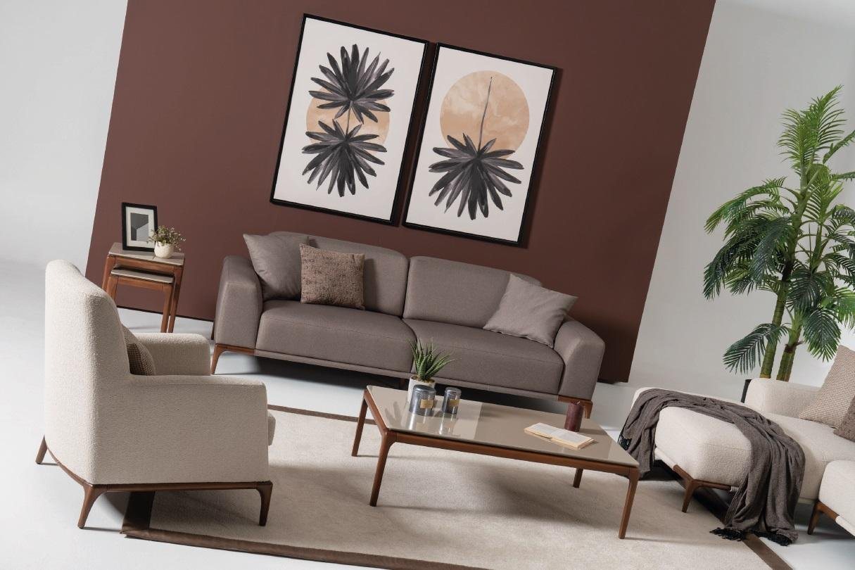 JVmoebel Wohnzimmer-Set, Luxus Design Sofagarnitur Set Couch Couchtisch Beistelltisch 5tlg. von JVmoebel